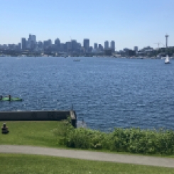 Seattle skyline view from Gas Works Park