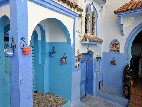 Chefchaouen blue city doorway