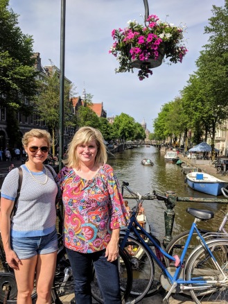 Amsterdam - canal mom and Amanda