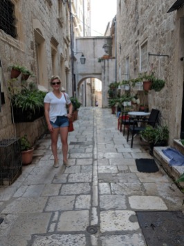 Alleyway of the old town Dubrovnik Croatia
